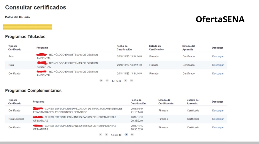 Como Descargar Certificados del SENA - Descargar el Certificado