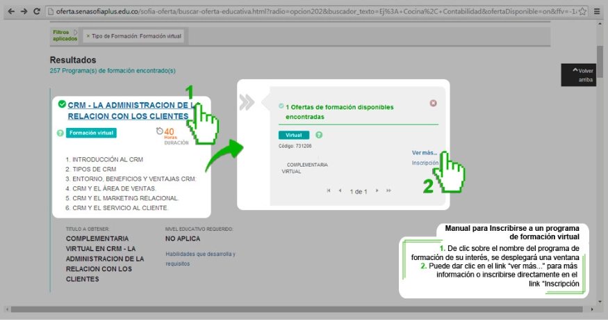 Ingresar al Portal de Sofia Plus - inscribirse a una Carrera Técnica o Tecnológica SENA
